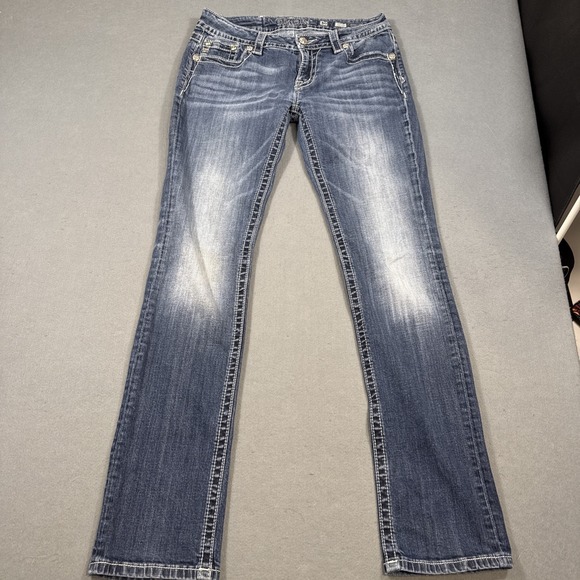 Miss Me VTG Straight JD1042TL  Jeans Womens 30 THICK STITCH Pockets Low Rise Y2K - Picture 4 of 10